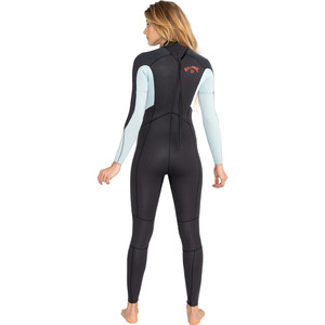 2022 Billabong Mujer Launch 4/3mm Back Zip Neopreno F44G94 - Grey